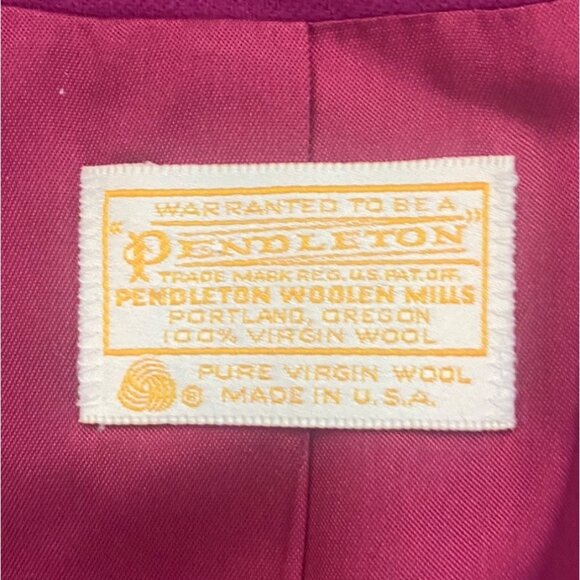 Womens Fuchsia Single-Button Blazer Sz 6 100% Virgin Wool Warm Cozy Office - Picture 7 of 8